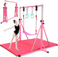 5FT Foldable Gymnastics Bar,Adjustable Kids Training bar for Kids Ages 3-15